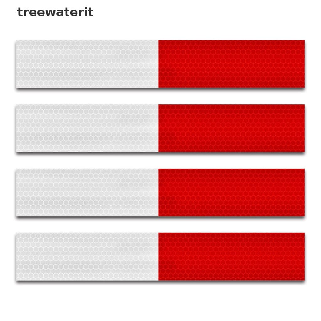 Treewaterit 10Pcs Fita De Segurança Refletiva Para Caminhão Noturna Adesivo De Reboque