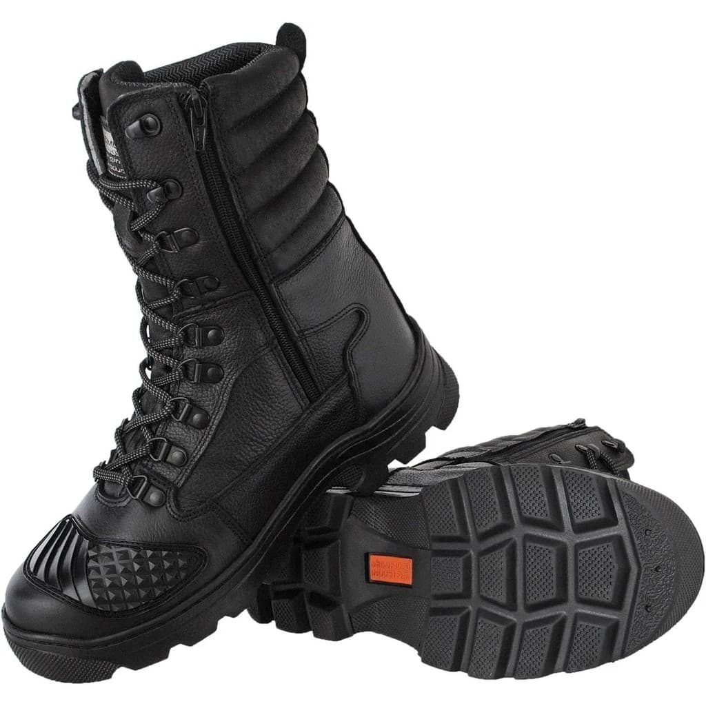 Bota Coturno Militar Motociclista Roqueiro 1907 Azimute Couro Bovino e Palmilha Gel