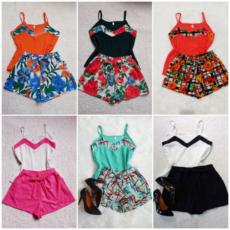 kit atacado 6 Conjuntos para revenda Feminino Promoção P M G GG Modinha Plus size Para revenda!