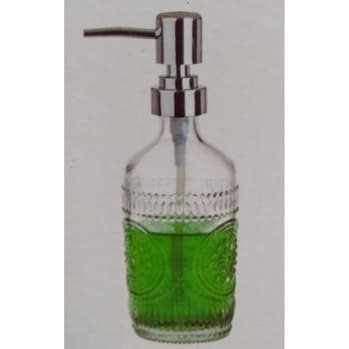 Dispenser Porta Sabonete Líquido Ou Alcool  De Vidro 370ml