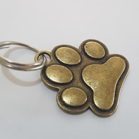 20 Plaquinhas Pingentes para Identificação Pet Metal Ouro Velho
