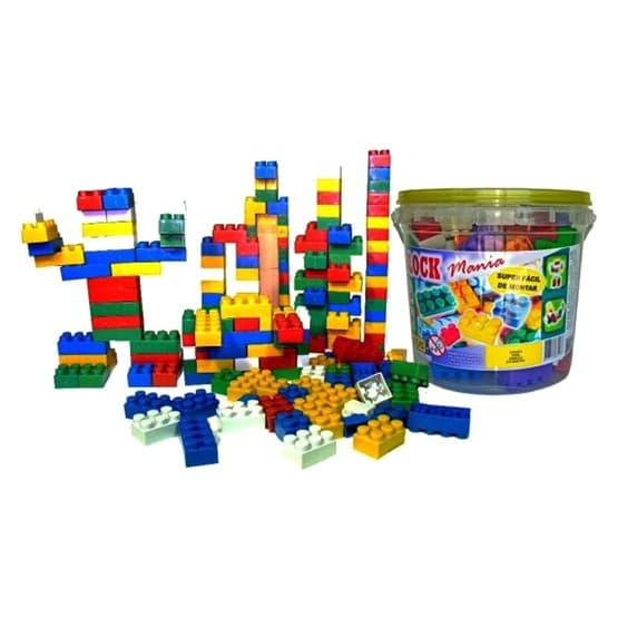 Balde De Blocos De Montar Com 104 Peças Brinquedo Educativo