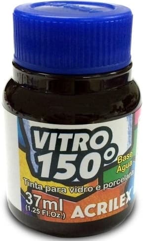 Tinta Vitro 150º Marrom Escuro 526 37ml Acrilex - Tinta para Vidro e Porcelana