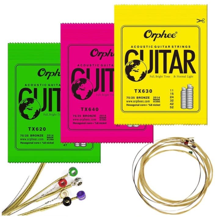 Conjunto Completo De Cordas Para Violão/Clássico Orphee/Substituição Coloridas Guitarra Caye E-1st , B-2nd , G-3rd