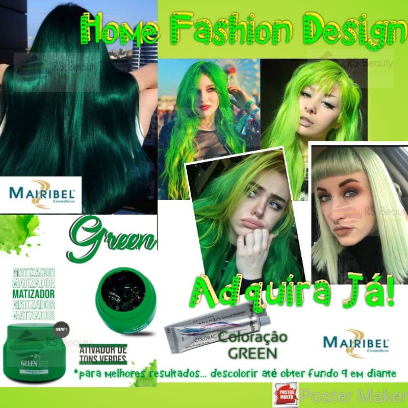 Mairibel Condicionador Máscara Matizadora GREEN 250mL - Verde