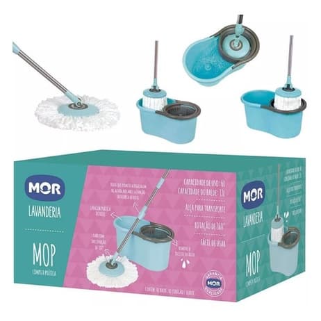 Mop Giratorio Mor 13 Litros Esfregao Casa Limpeza