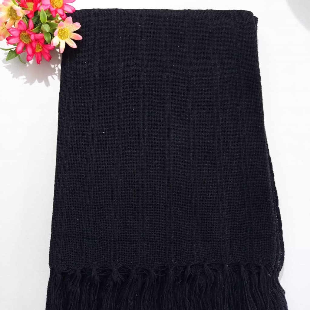 Manta para sofa cor Preto, Artesanato Tear Mineiro Xale de sofa, decoração cama.