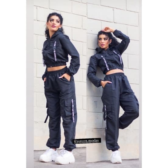 conjunto feminino  tactel moda 2024-2025