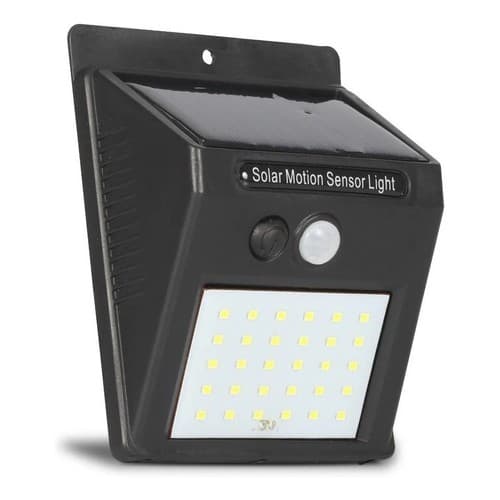 Luminária 30 Leds Com Sensor De Presença Arandela Solar