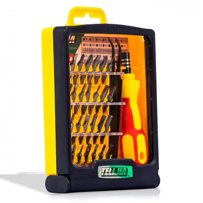 Kit Chaves 32 Peças Jogo Chaves de Precisão Philips Fenda p/ Eletrônicos Celular Brinquedos