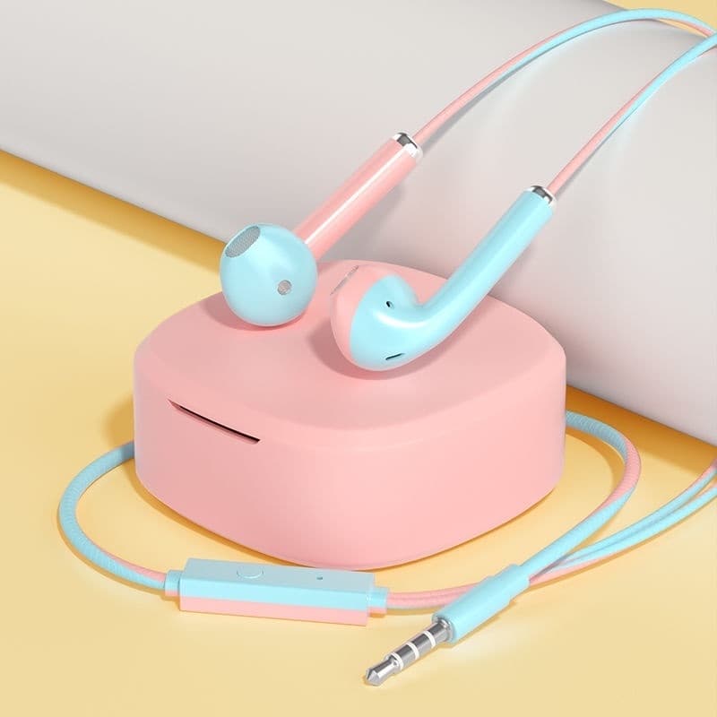 Fone De Ouvido Intra-Auricular Com Fio Estéreo De 3,5mm Com Microfone)