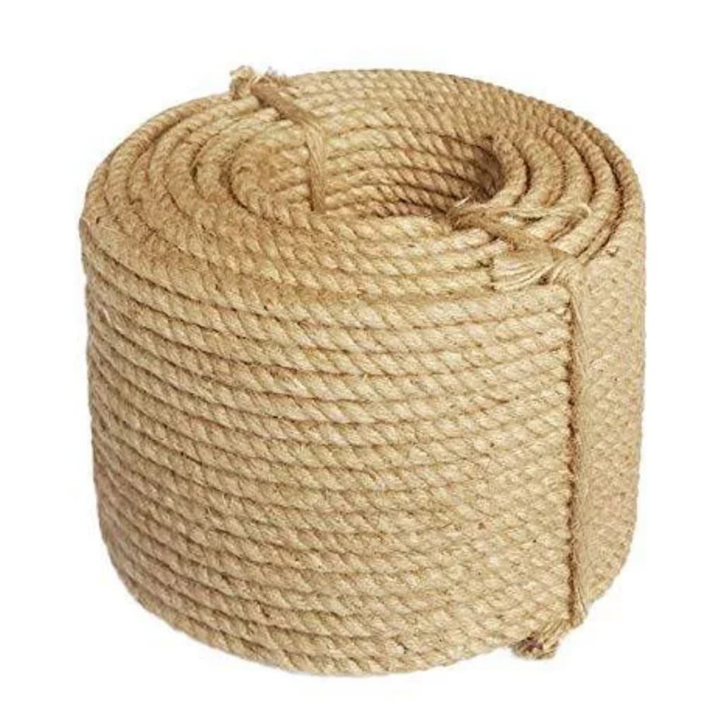 Corda de Sisal Natural 10mm 20 Metros Artesanato Decoração Arranhadores Acabamento Perfeito Envio Imediato Toop
