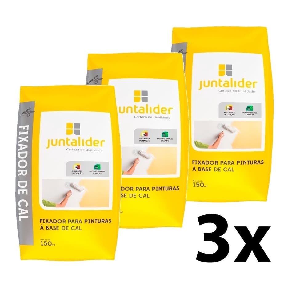 Kit 3 Fixador De Cal 150ml Juntalider