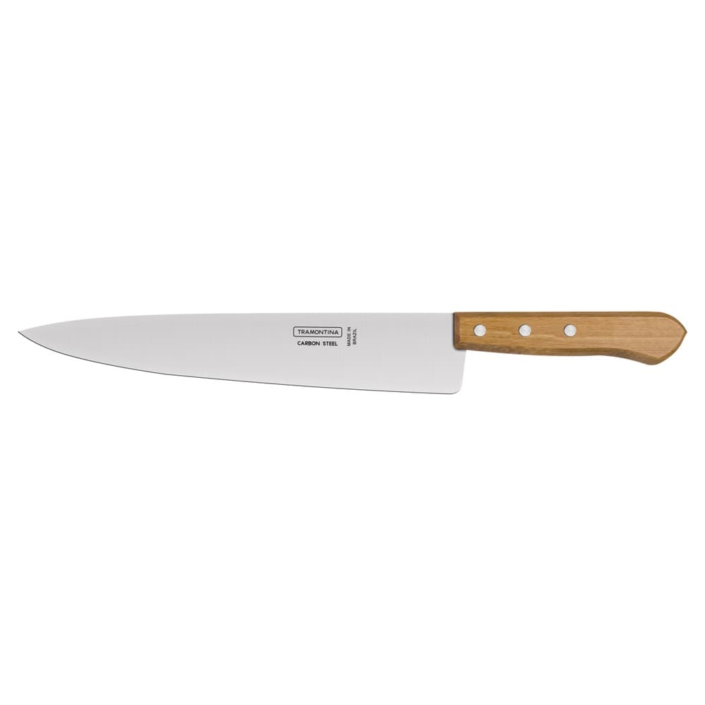 Faca Peixeira Cozinha Carbono 10" Cabo Madeira Tramontina