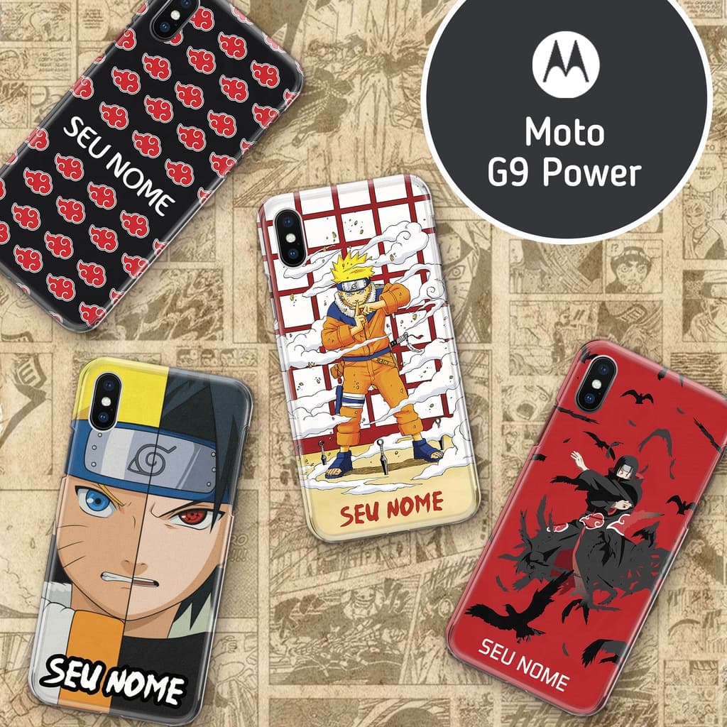 Capa Capinha - Motorola Moto G9 Power - Naruto Anime Personalizada com Nome