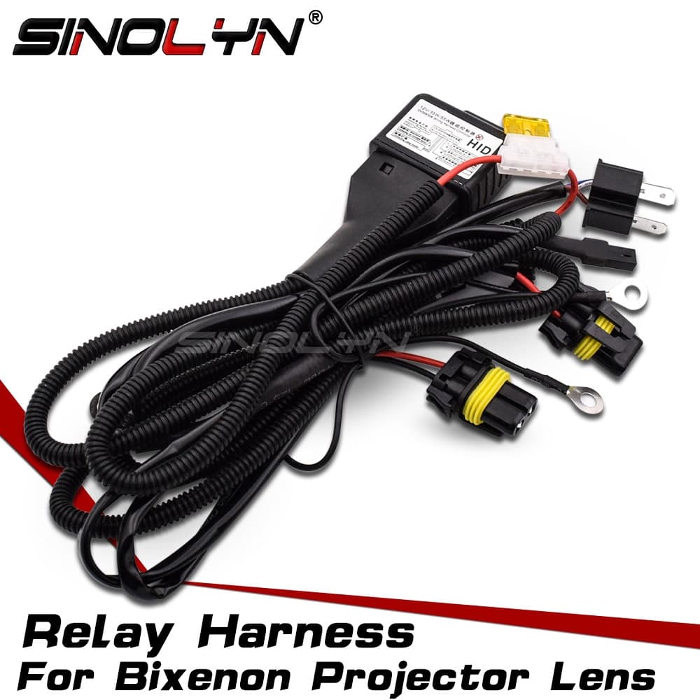 35W/55W H4 9003 HB2 9004 9007 H13 HID Xenon Relé Chicote Para Bixenon Projetor Lente Controle Fiação Controlador Fio + F