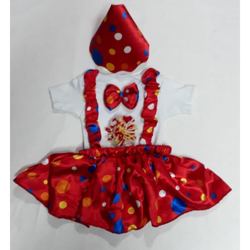 Fantasia Palhacinha Infantil com chapéu