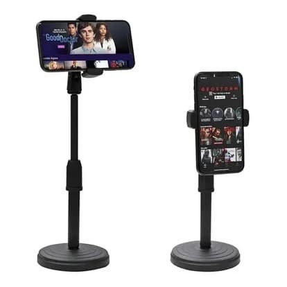 Pedestal Suporte Microfone De Mesa Studio Rádio Tripé 25 Cm