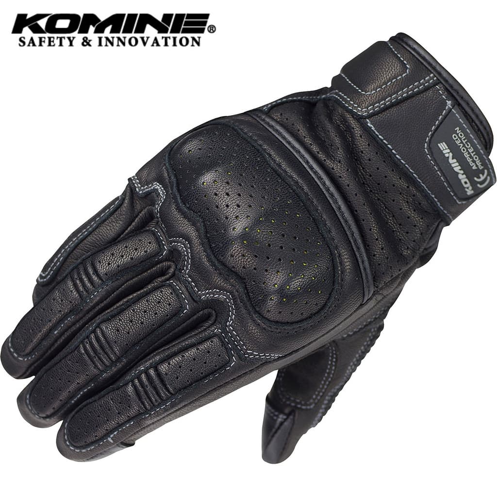 Novo Komine GK-217 Proteger Luvas De Couro Da Motocicleta Equitação Anti-Queda Tela De Toque
