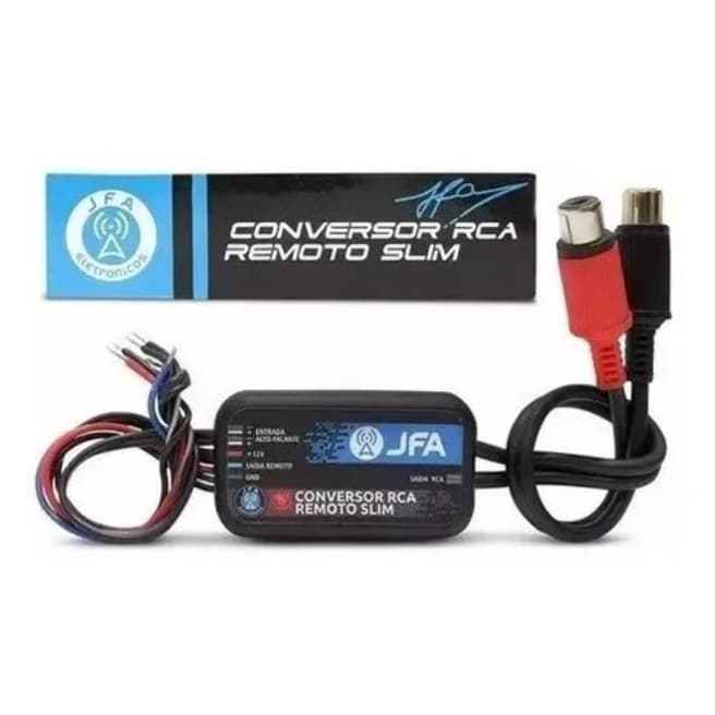 Conversor Digital Fio para Rca Remoto Slim 12V Jfa Eletronicos Automotivo Cd Dvd Som Original