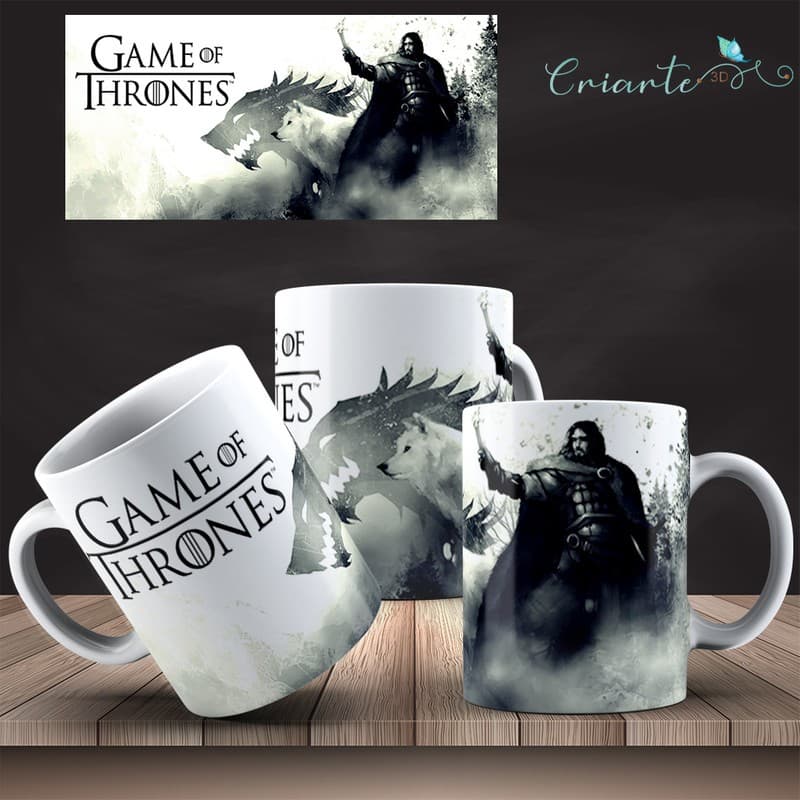 Caneca Porcelana Coleção Game of Thrones Mod 37