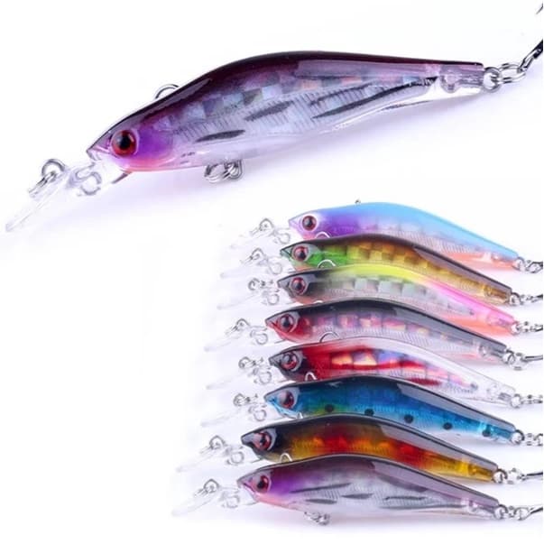 Isca Artificial Holográfica Meia Água (GF83) Pesca de Tucunar~e, Tra~ira, Robalo, Saicanga, etc....