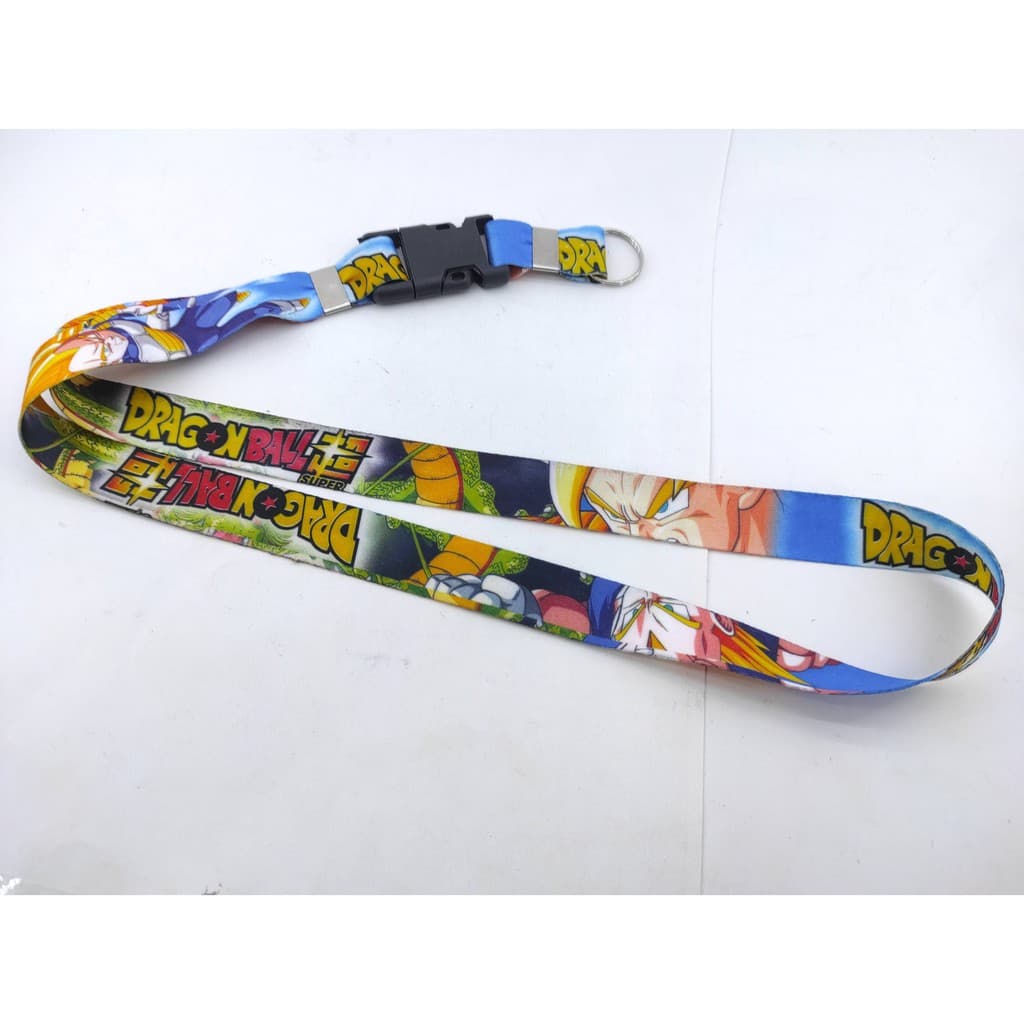 Cordão para pescoço Dragon Ball chaveiro com engate rápido para moto, chaveiro ou crachá