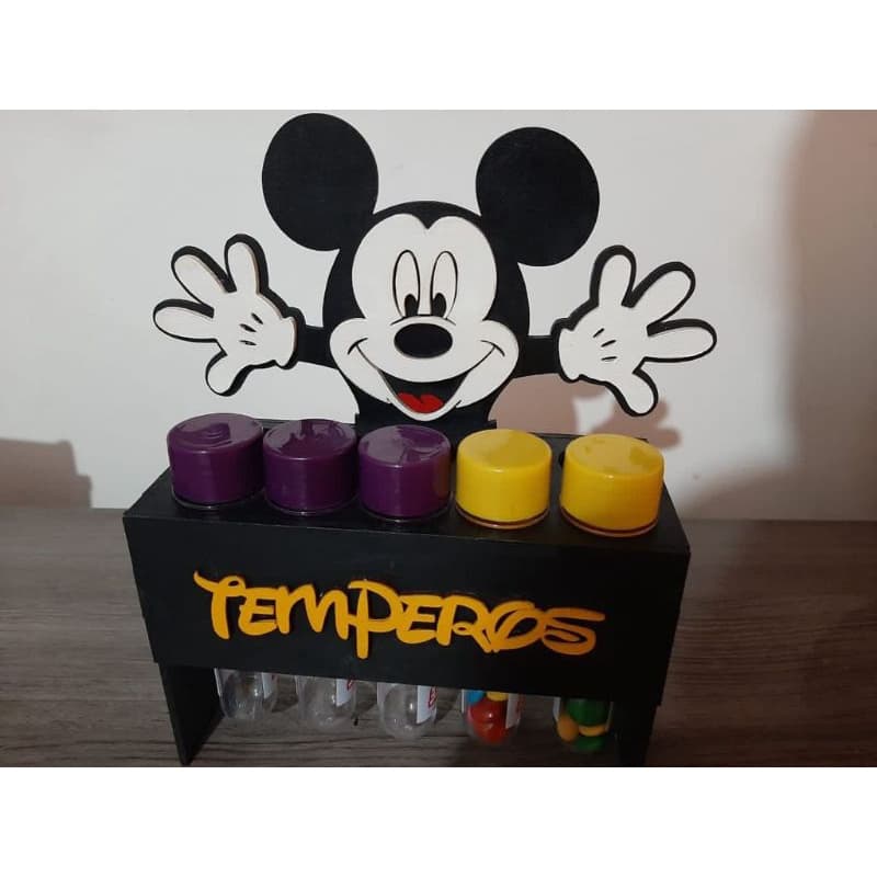 Suporte para tubos de Tempero Mickey/Minnie