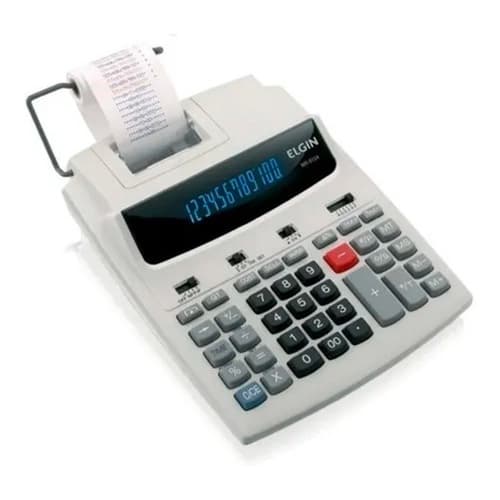 Calculadora De Mesa Elgin Mr-6124 Com Bobina 12 Dígitos