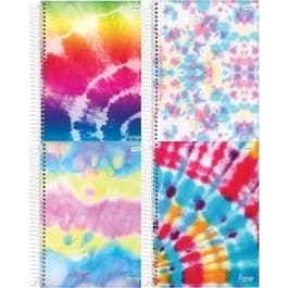 Caderno Escolar Tie Dye 1 Matéria Energy Color 80 fls Capa Dura