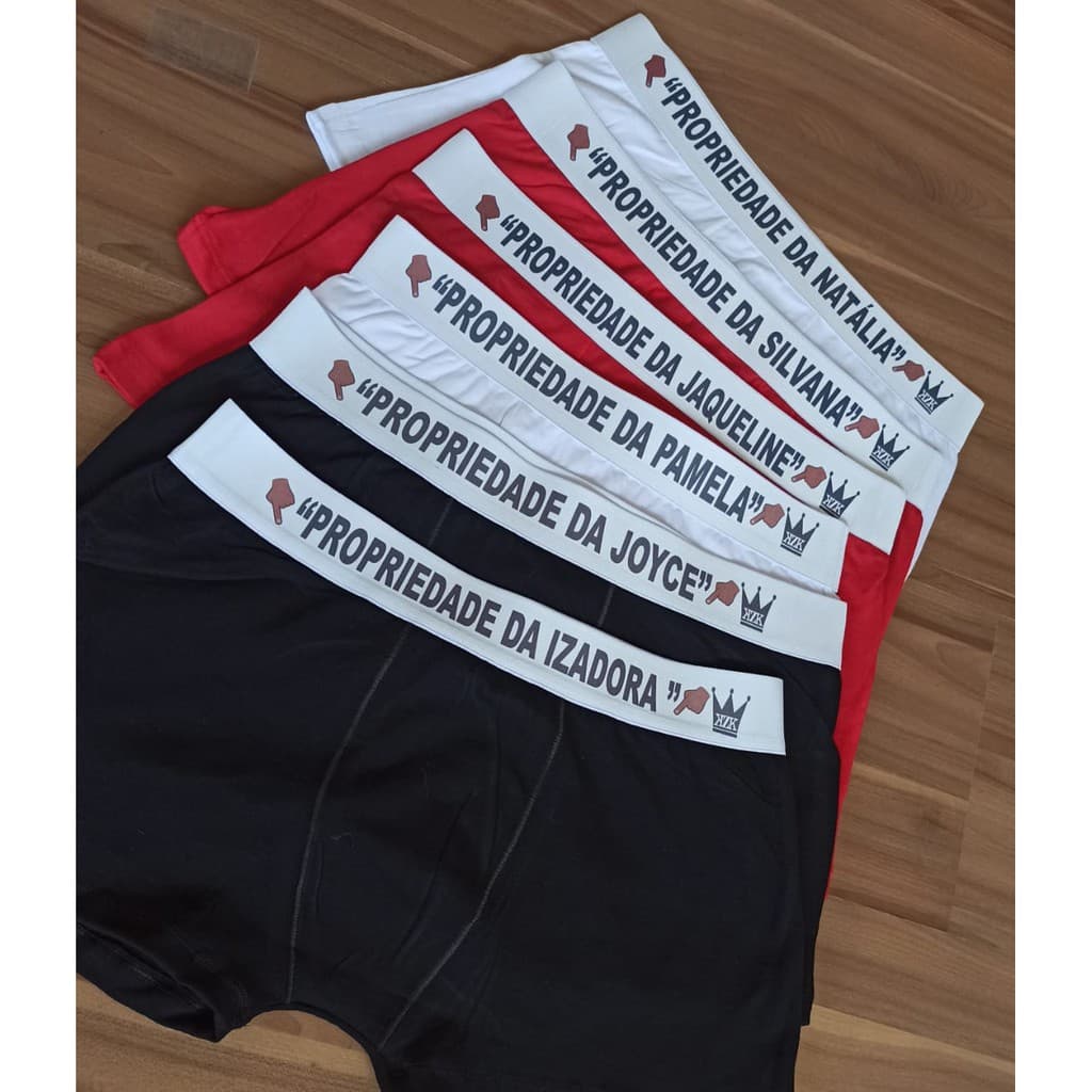 kit 15 cuecas box lisa para  personalização melhor preço
