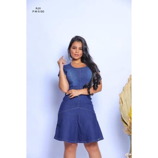 VESTIDO JEANS C/ ELASTANO CAIMENTO PERFEITO!!!