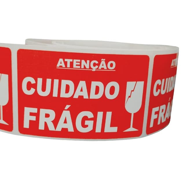 Etiqueta 60X40 Adesiva Cuidado Frágil, 1.000 Etiquetas