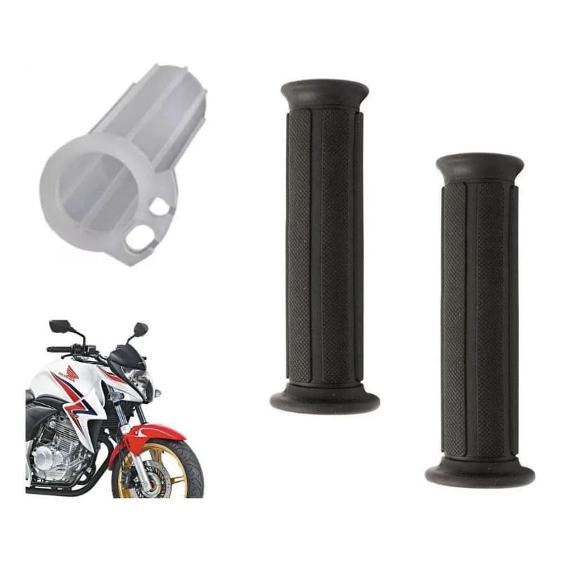 Kit Par De Manopla Com Roldana Moto Honda Twister 250 Cb 300 TODAS