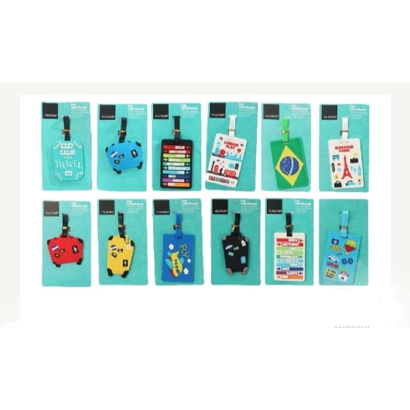 Kit com 2 tag identificador de plástico emborrachado para malas de viagem e mochilas(pode escolher qualquer 2)