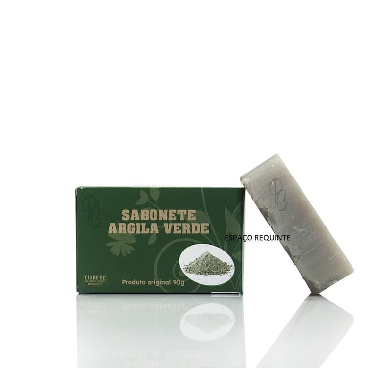 Sabonete em Barra Argila Verde Limpeza Facial Skin Care Seca Espinhas