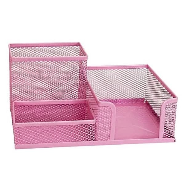 Organizador Porta Lápis Caneta Clips - Rosa