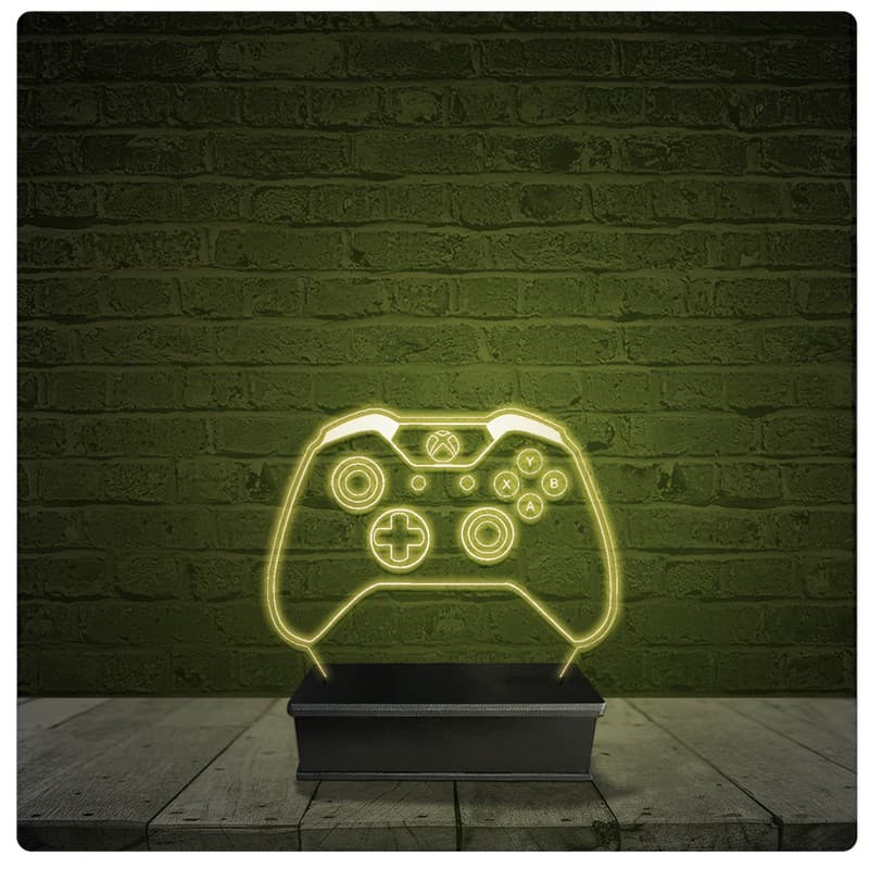 Led Luminária Acrílico Abajur - Controle Xbox One
