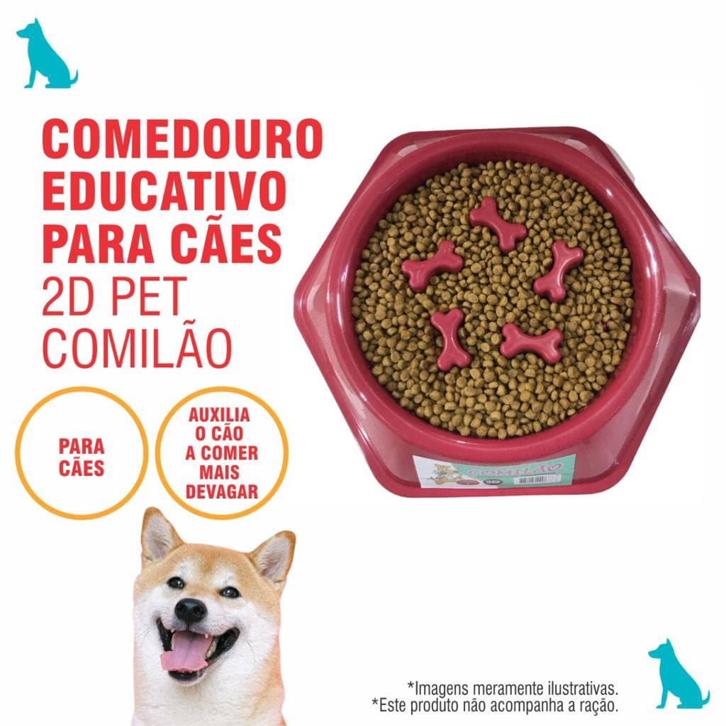 Comedouro lento comedouro educativo para cães envio imediato