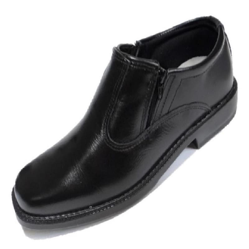Sapato Masculino Social Com Ziper 100% Couro Vaqueta Legitimo Motorista Onibus Caminhão Carro Moto