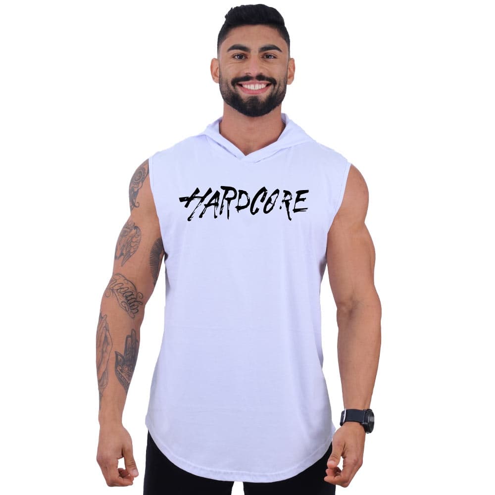 Regata Longline Com Touca Masculina MXD Conceito Academia Musculação Hardcore