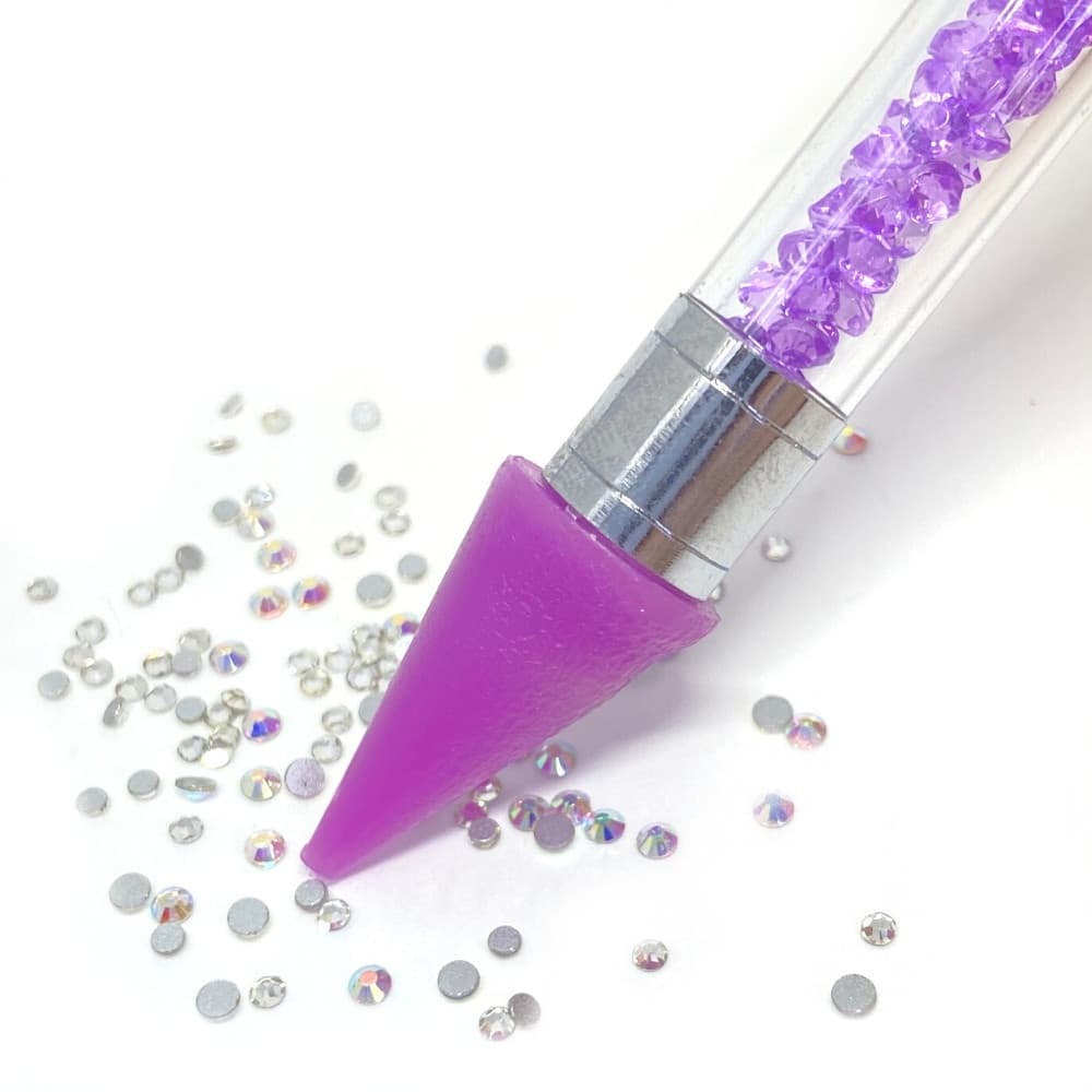 Caneta Pega Strass ponta silicone para pegar pedra strass decoração de unha pinça pega strass