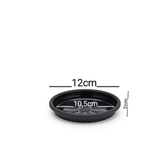 Kit 6un Prato Para Vasos Redondos Pequeno N;01 Plásticos para Vaso Cor TerraCota/Preto