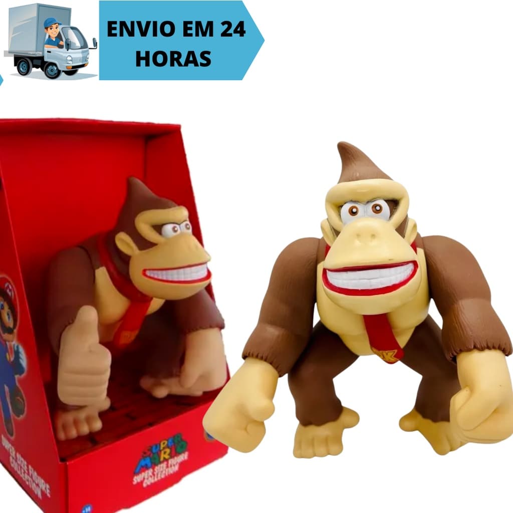 Bonecos Grandes Donkey Kong Super Mario Bros Articulado 23 cm Original
