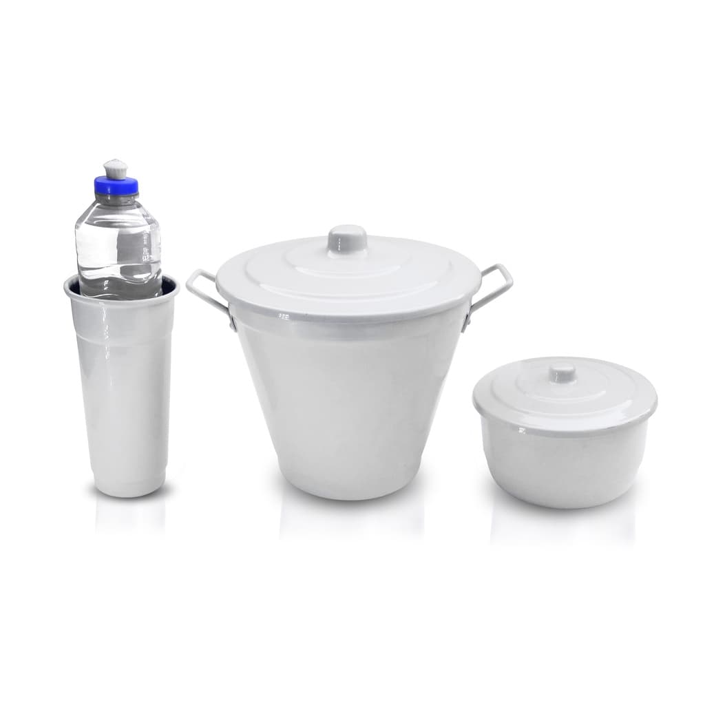 Kit De Pia (organizador) De Aluminio Na Cor Branca