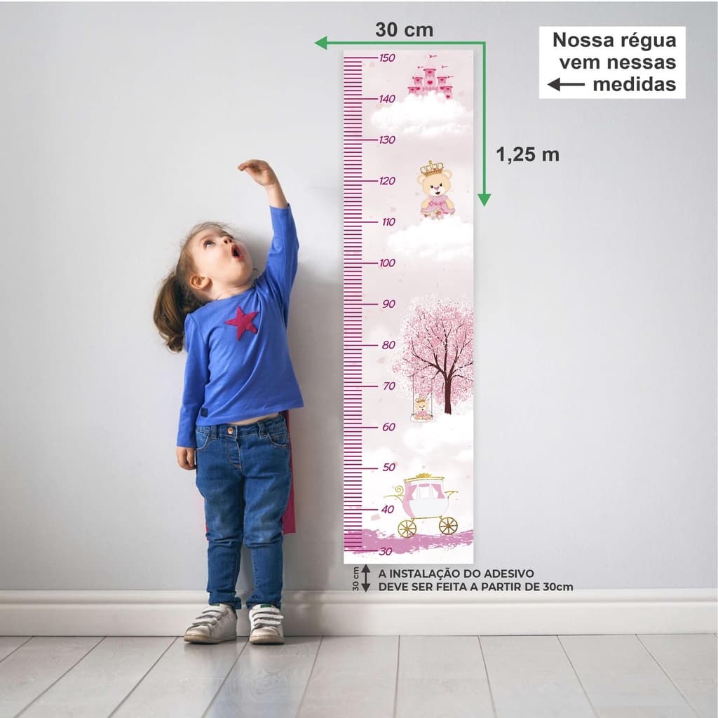Régua de Crescimento Princesa Ursinha