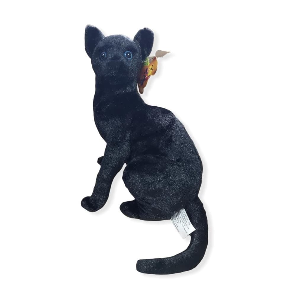 Bicho Pelucia Gato Preto SENTADO Realista Lindo Macio
