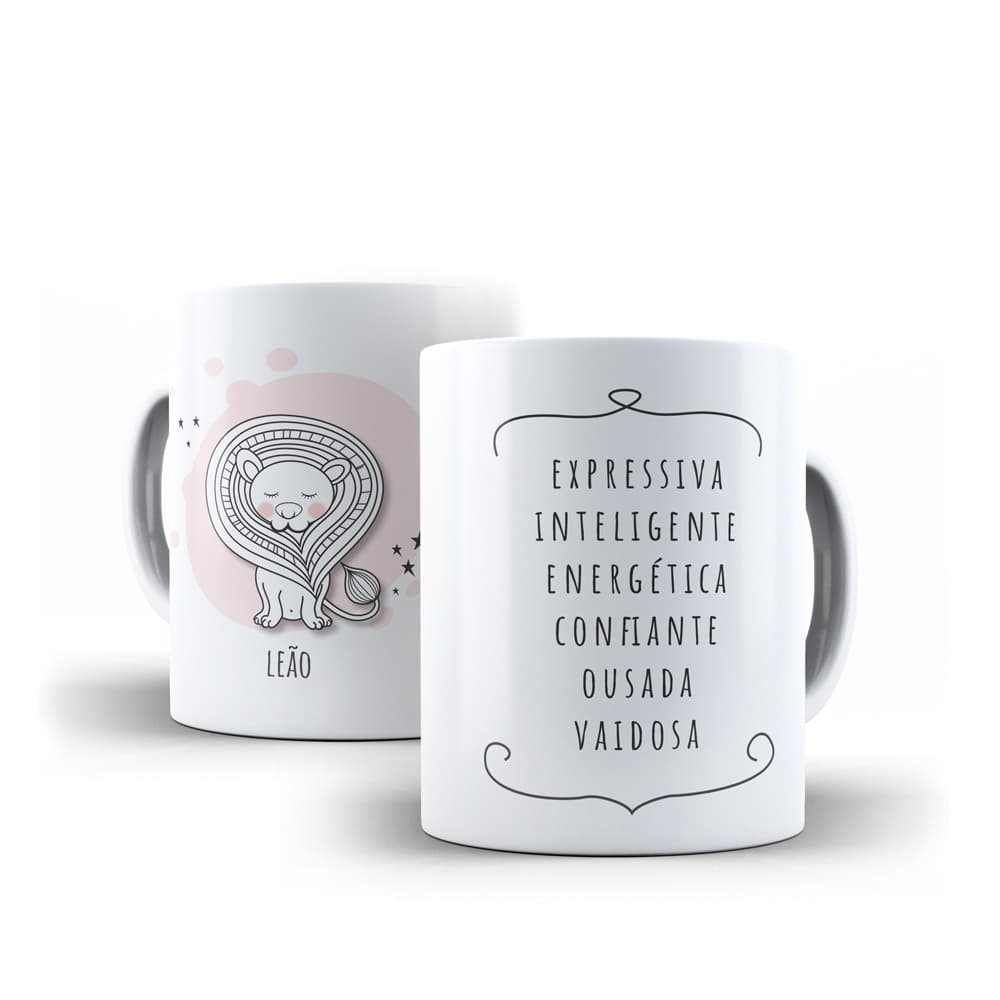Caneca Personalizada Signo de Leão - Presente