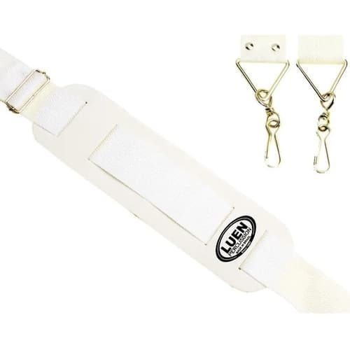 Talabarte Simples 2 Ganchos Branco Percussão Luen