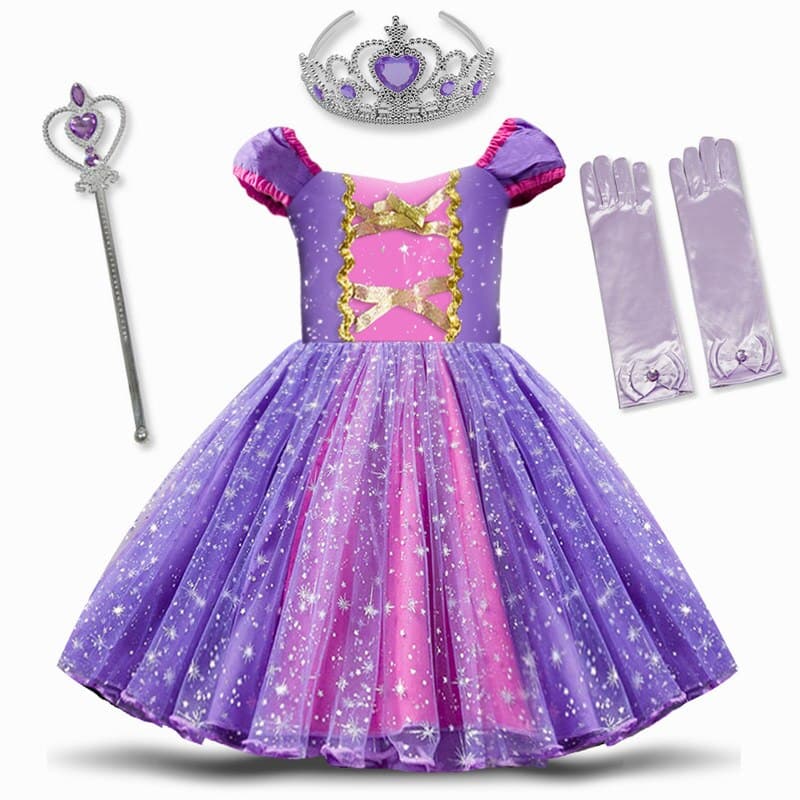 Vestido Infantil Menina Princesa Role-Play Fantasia Crianças Festa Vestidos Meninas